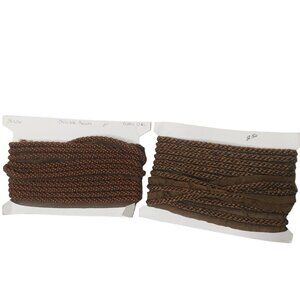 Phoenix Trim Works Brown Trim 2 Spools 15 Yds Woven Chocolate Peanuts Sewing